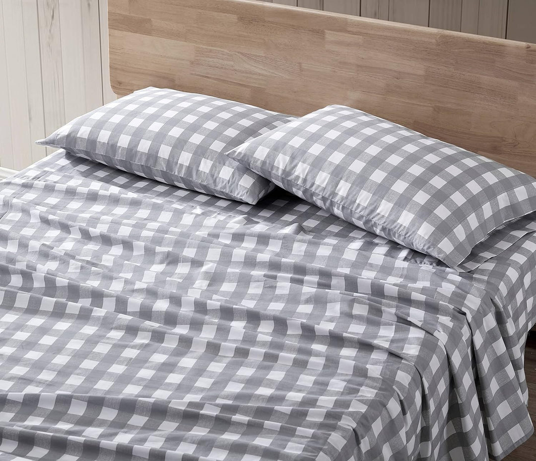 Eddie Bauer Bettwäsche-Set, Baumwollperkal, knackig und cool, stilvolle Wohnkultur, Full, Lakehouse