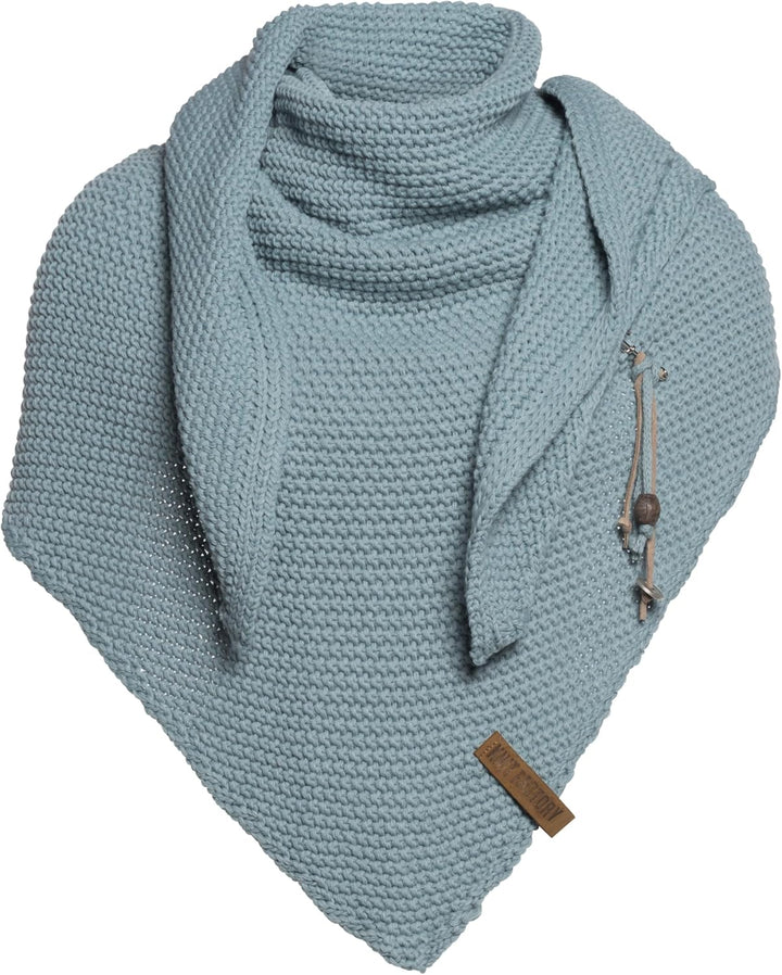 KNIT FACTORY - Dreiecksschal Coco - Damen Strickschal mit Wolle - Umschlagtuch für den Herbst und Wi