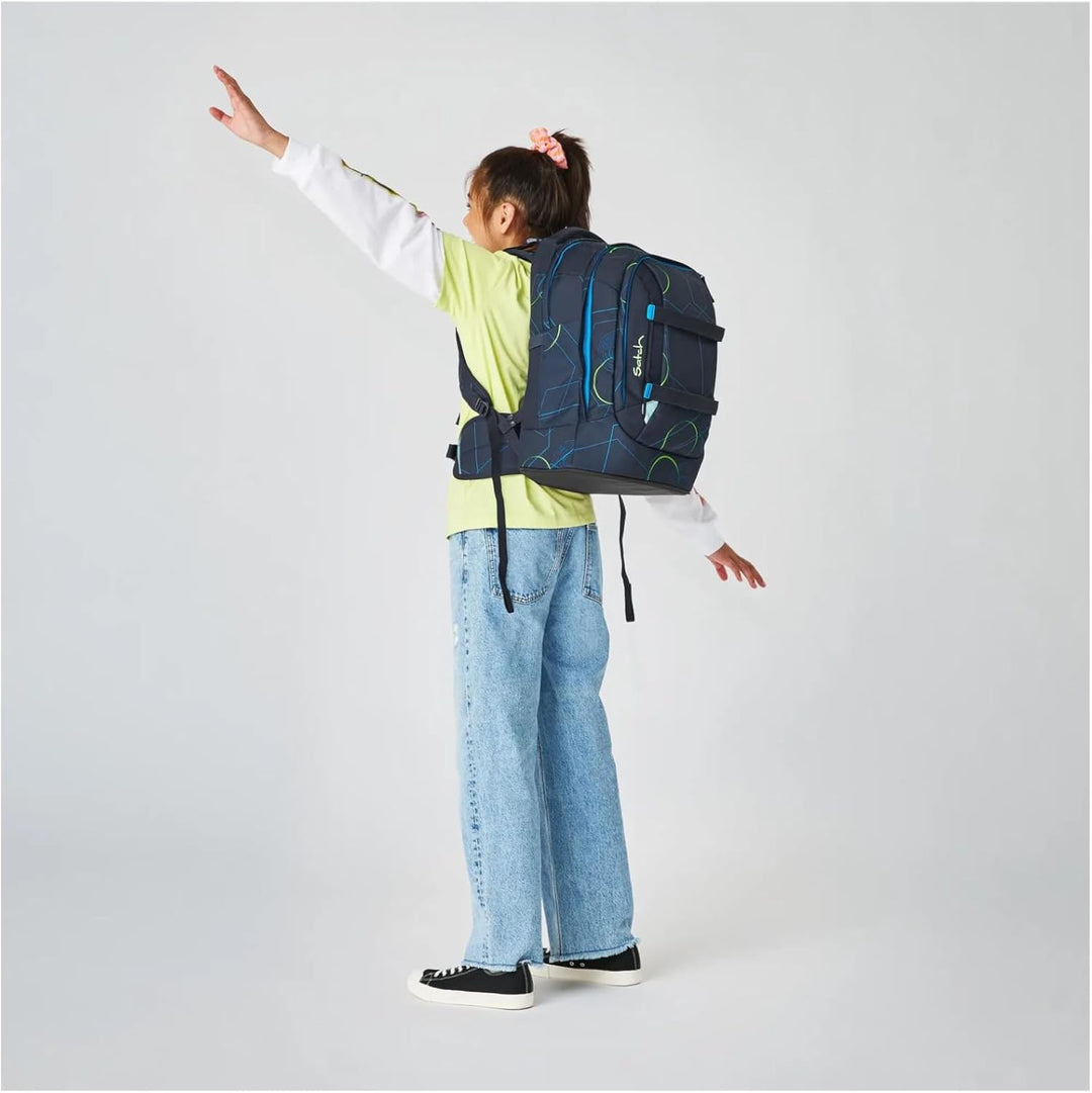 Satch Pack ab 5. Klasse ergonomisch 30L Stauraum standfest Organisationstalent Einheitsgrösse Blue T