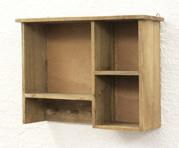 DanDiBo Setzkasten 14B221 Wandregal Shabby 34 cm Sammlervitrine Schlüsselhaken Regal
