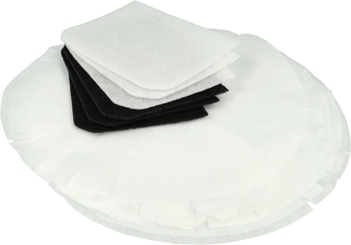 vhbw 3X Kohle-Filter, 6X Papierfilter, 3X Fettfilter kompatibel mit DeLonghi F28 Serie Fritteuse - 1