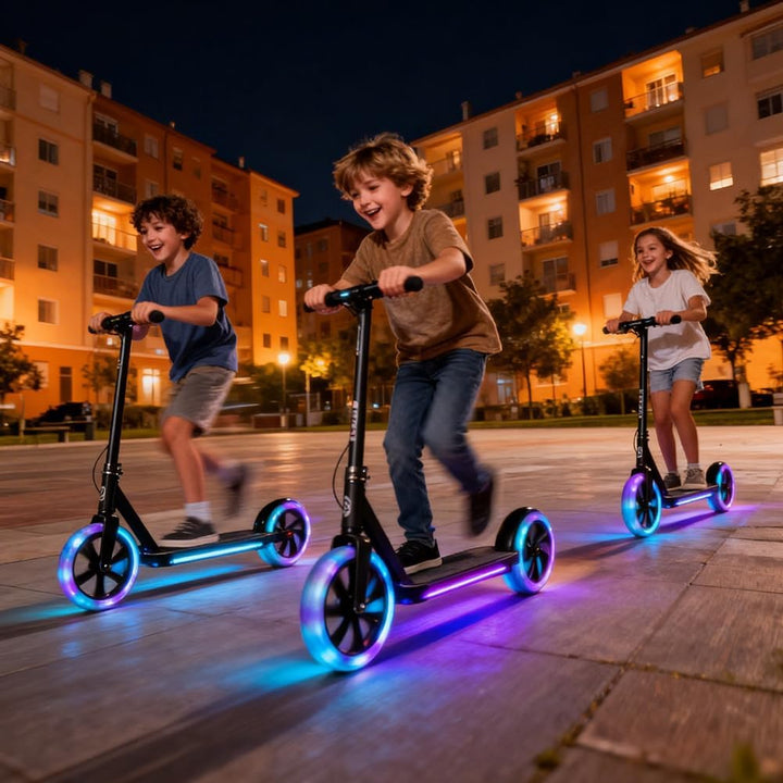 200mm Scooter Rollen, Leuchtende Scooter Rollen, 2 Stück LED-Lichtrollen, Scooter Ersatzräder Räder,