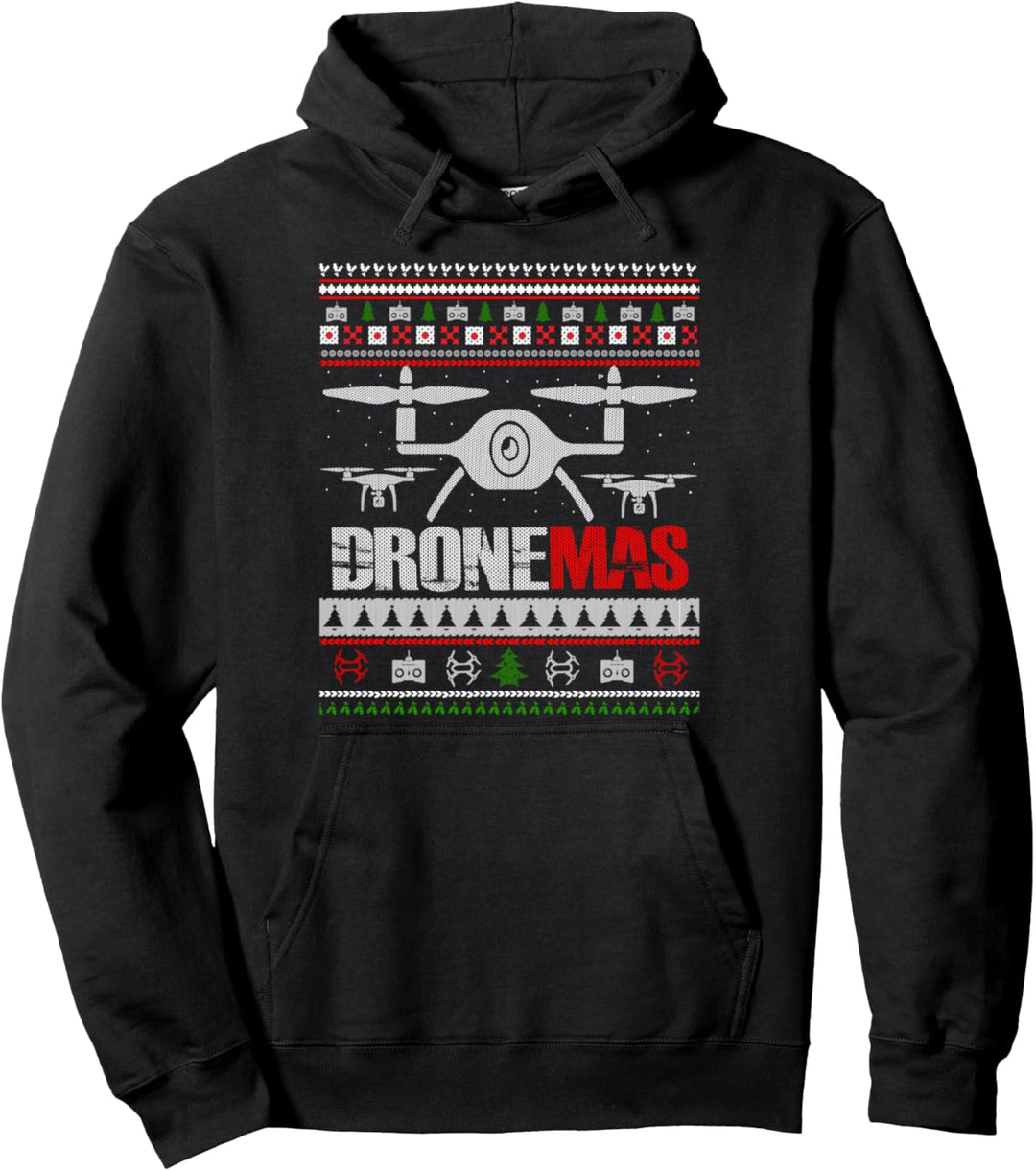 Drone Lover Holiday Ugly Christmas Sweater Gift Ideas Pullover Hoodie