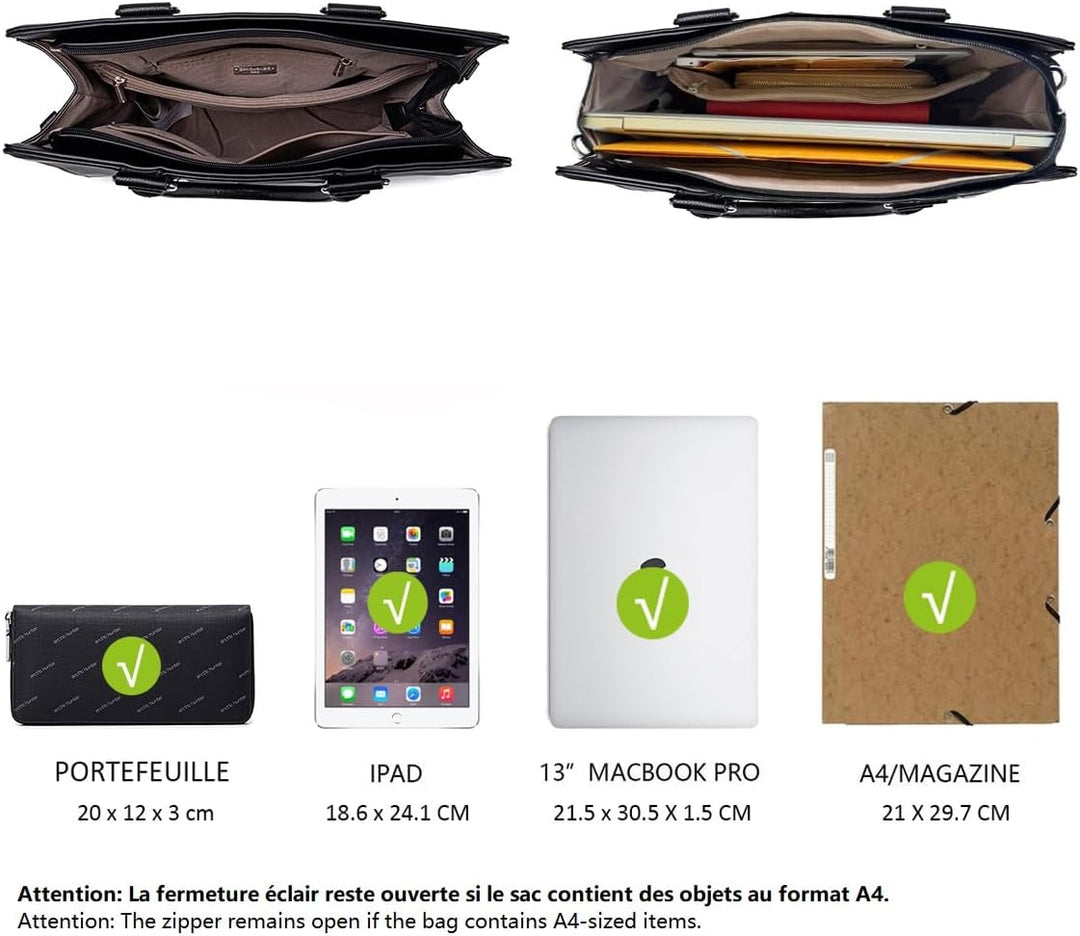 David Jones - Damen Grosse Handtasche Tote Shopper - Frau Henkeltasche PU Leder Tasche - A4 Schulter