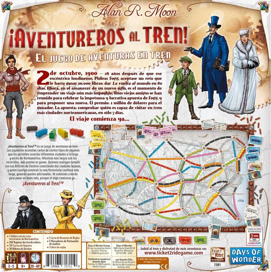 Edge Entertainment – Abenteurer den Zug., Nordamerika (edgdw7201) - Spanische Sprache ¡Aventureros a