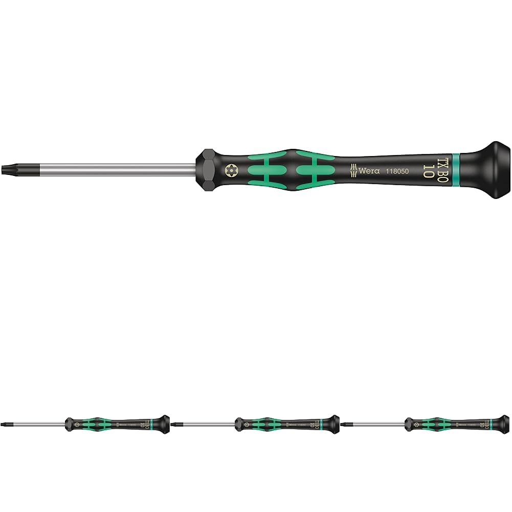 Wera 2067 Elektroniker-Torx BO-Schraubendreher, TX 10 x 60 mm, 05118050001 (Packung mit 4) TX 10 x 6