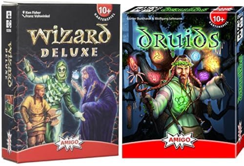 AMIGO 02206 Kartenspiel Wizard Deluxe, bunt Spiel + Freizeit 01750 - Druids Bundle mit Freizeit 0175