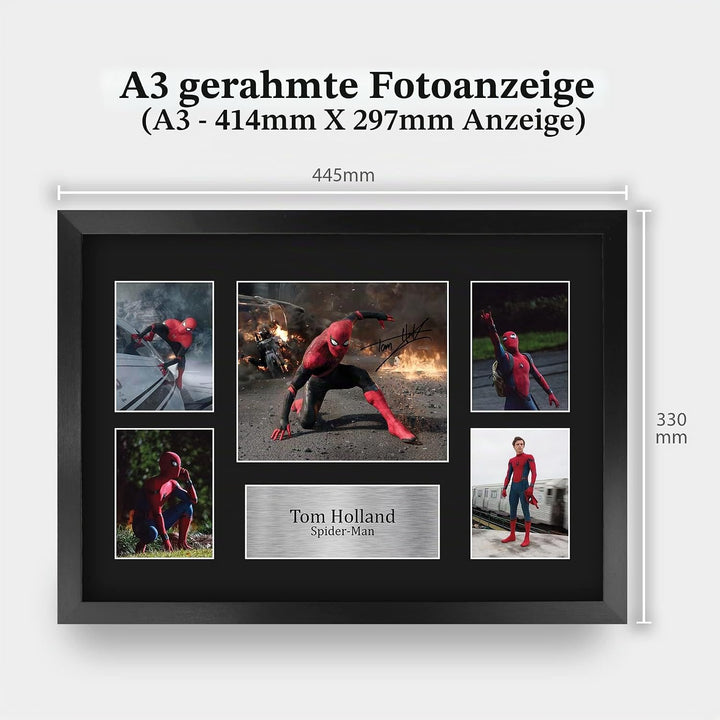 HWC Trading FR A3 Tom Holland Spider-man Geschenke Gedruckt, Signiert Autogramm Bild Display Für Fil