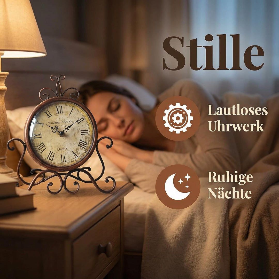 iplusmile Stumme Tischuhr Vintage-kaminuhr Für Wohnzimmer Schlafzimmer Keine Batterie Hochwertige Ma