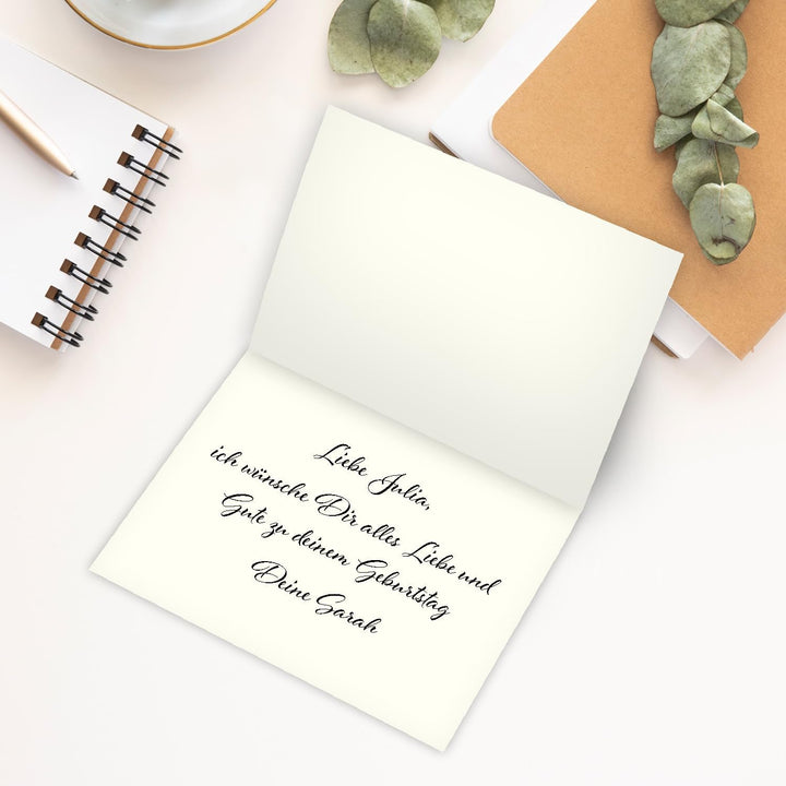 50 Faltkarten B6 - Natur-Weiss - PREMIUM QUALITÄT - 11,5 x 17 cm - sehr formstabil - für Drucker gee