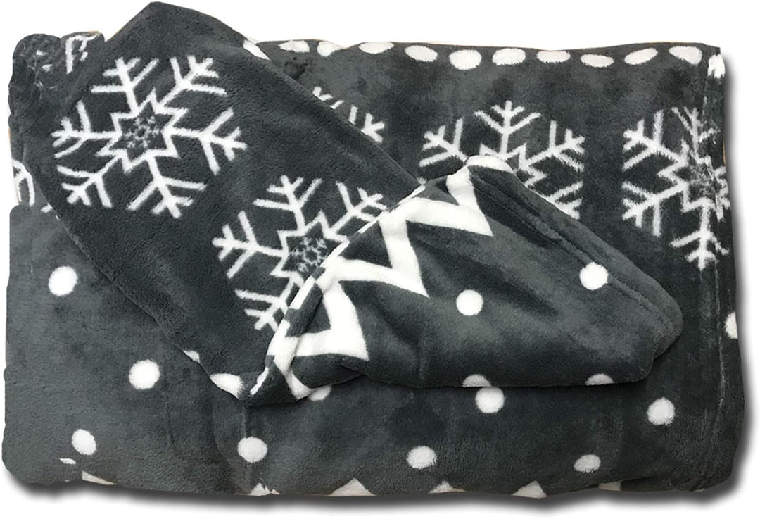 HOMELEVEL Kuscheldecke mit Ärmeln Ärmeldecke 200cm x 150cm Grau Norweger Design Norweger 1 - Grau, N