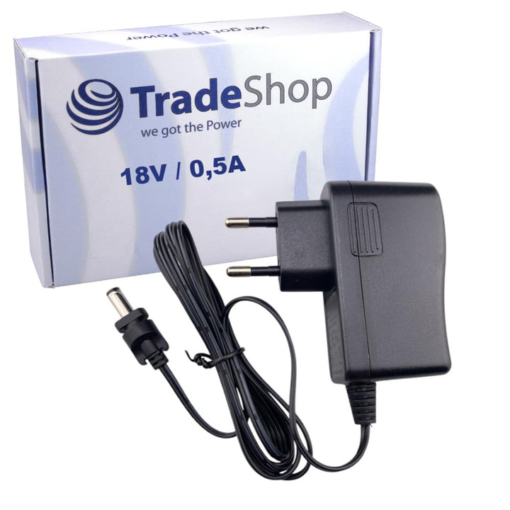 Trade-Shop 18V 0,5A Netzteil Ladegerät Ladekabel kompatibel mit Bosch BCHF2BST BHN16L BBH214LA BBH21