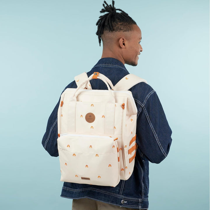Cabaïa Wickelrucksack - Medium 18L - 3L Isoliertasche, Kinderwagenbefestigungen - Design & Wasserabw