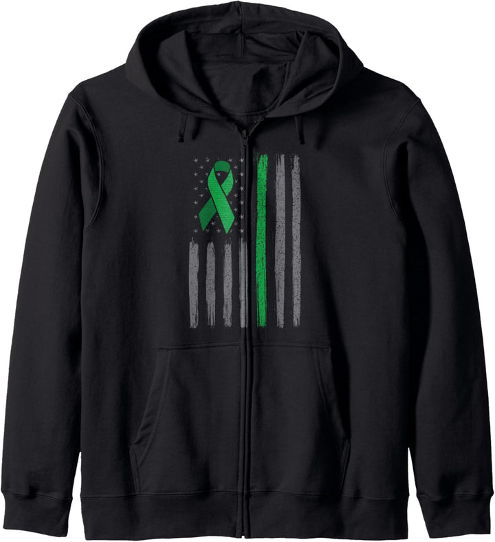 Cerebral palsy flag green ribbon cerebral palsy awareness Kapuzenjacke