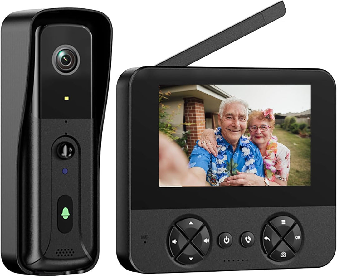 Drahtlose Video Türklingel mit Kamera 100m Verbindung 4,3“ IPS Display 1080P Kabellose Funk Türkling