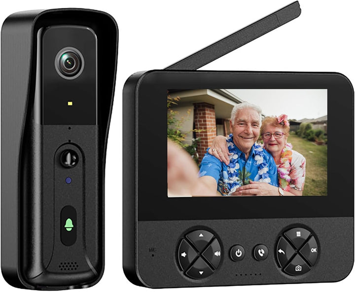 Drahtlose Video Türklingel mit Kamera 100m Verbindung 4,3“ IPS Display 1080P Kabellose Funk Türkling
