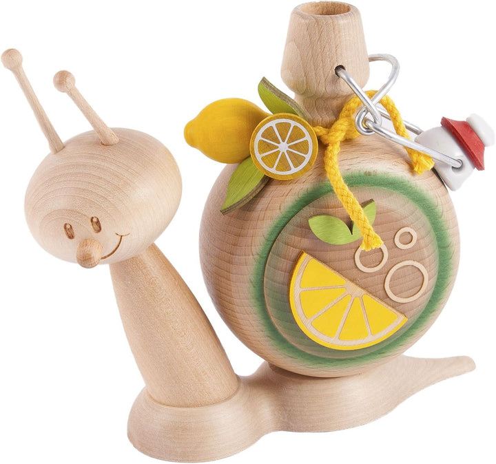 Drechslerei Kuhnert - Rauchschnecke / Räucherfigur - Sunny "Brauseschnecke" - Höhe: ca 15cm - Made i