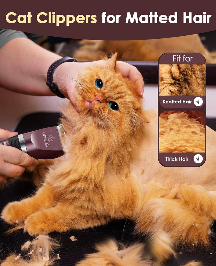 oneisall Schermaschine Katze Leise haarschneidemaschine für katzen langhaar katzenrasierer für langh