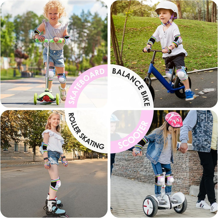 BOSONER Knieschoner Kinder Schoner Inliner Protektoren 6er Set Schützer Inliner Inline Skates Knie U