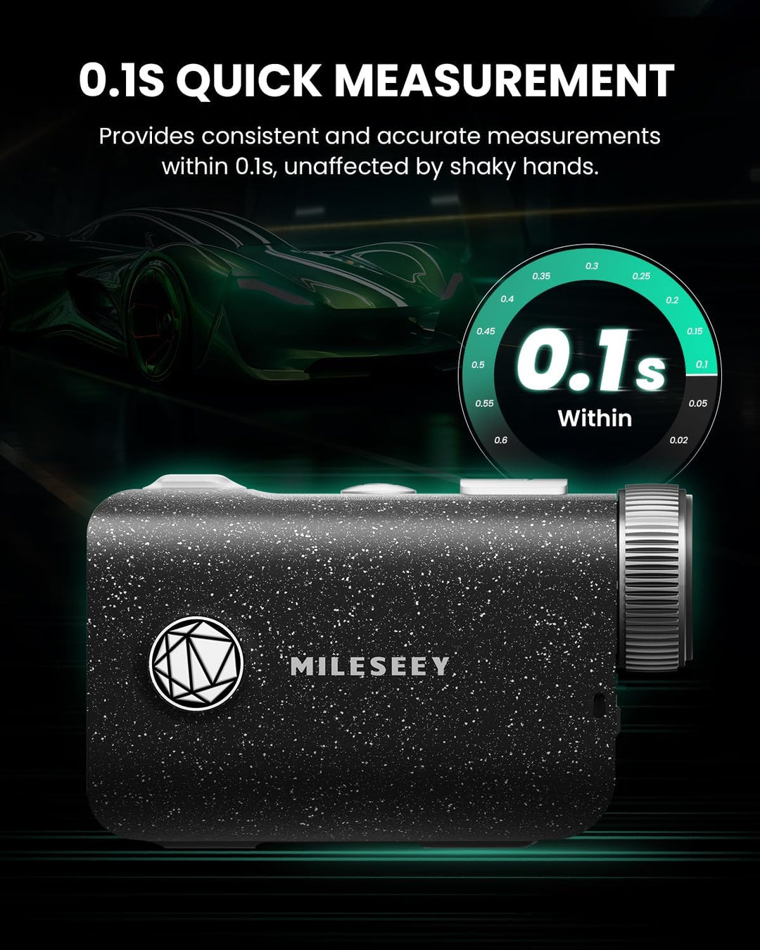 MiLESEEY Hochwertige Tasche Laser Entfernungsmesser Golf mit IP65 Wasserdicht,1000 Yards wiederaufla