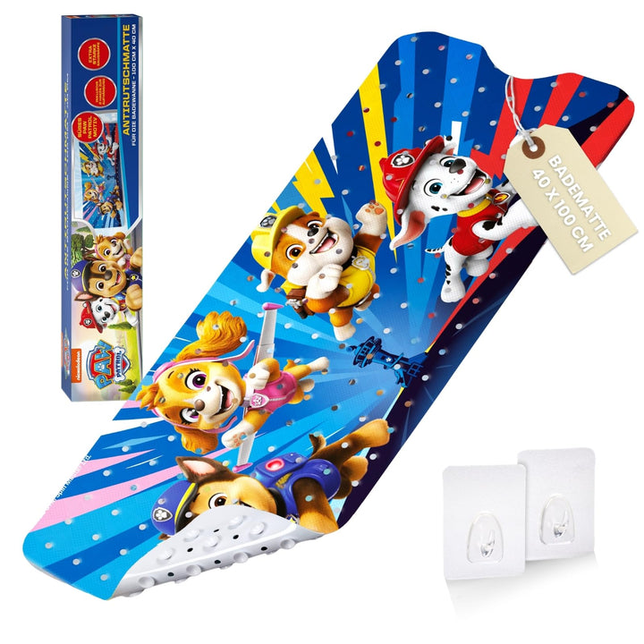 PAW Patrol rutschfeste Badematte für Kinder - Anti Schimmel Badewanneneinlage Fans, antibakteriell,