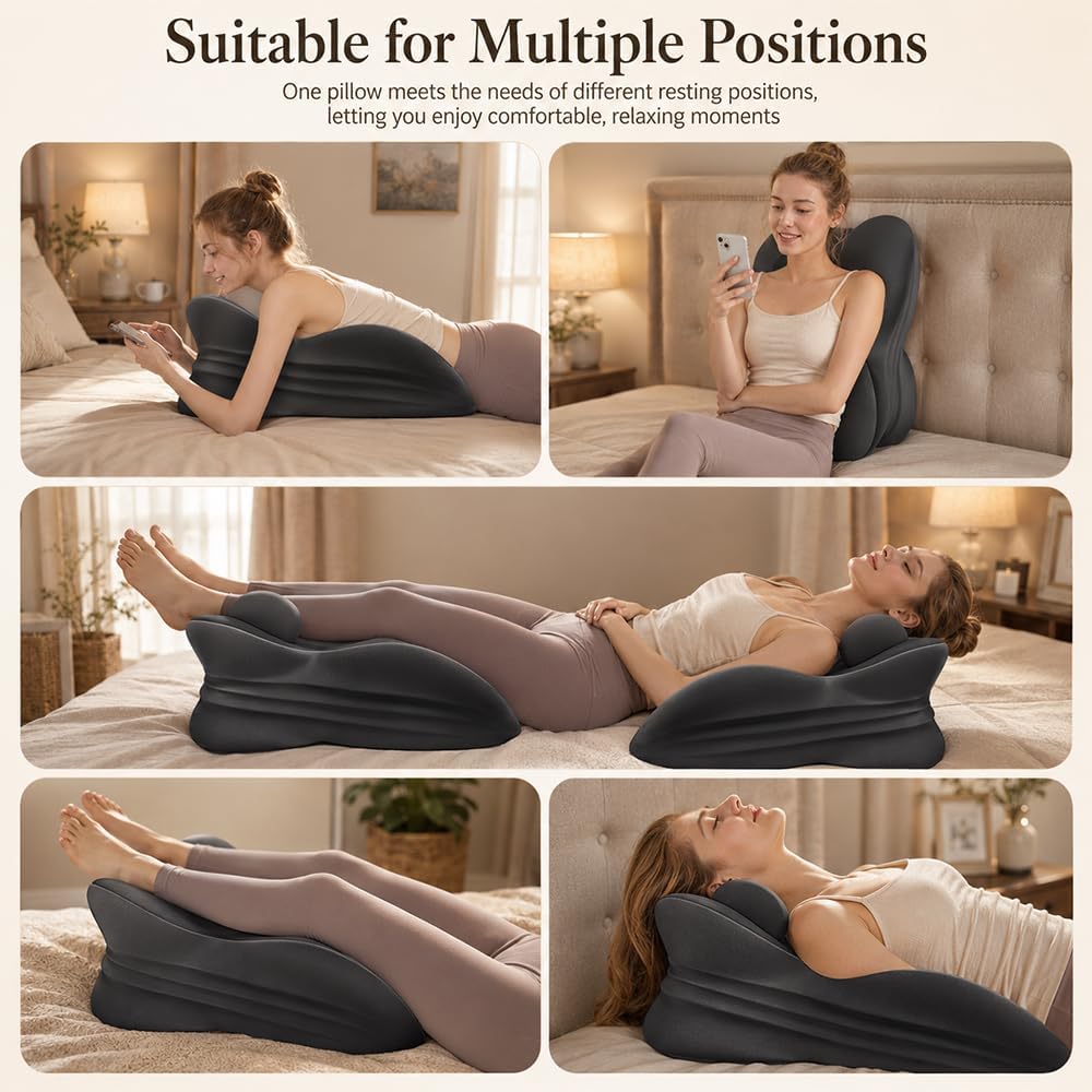Lesekissen für Bett und Sofa, Ergonomisches Sitzkissen Bett für Die Paare, Multifunktions Reading Pi