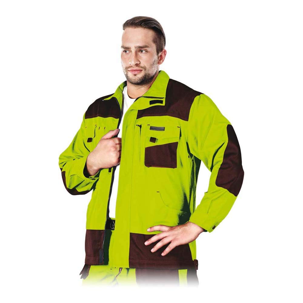 Leber & Hollman Herren Schutzjacke LH-FMN-J, 65% Baumwolle, 35% Polyester, 270 g/m2, Hochkragen, Rei