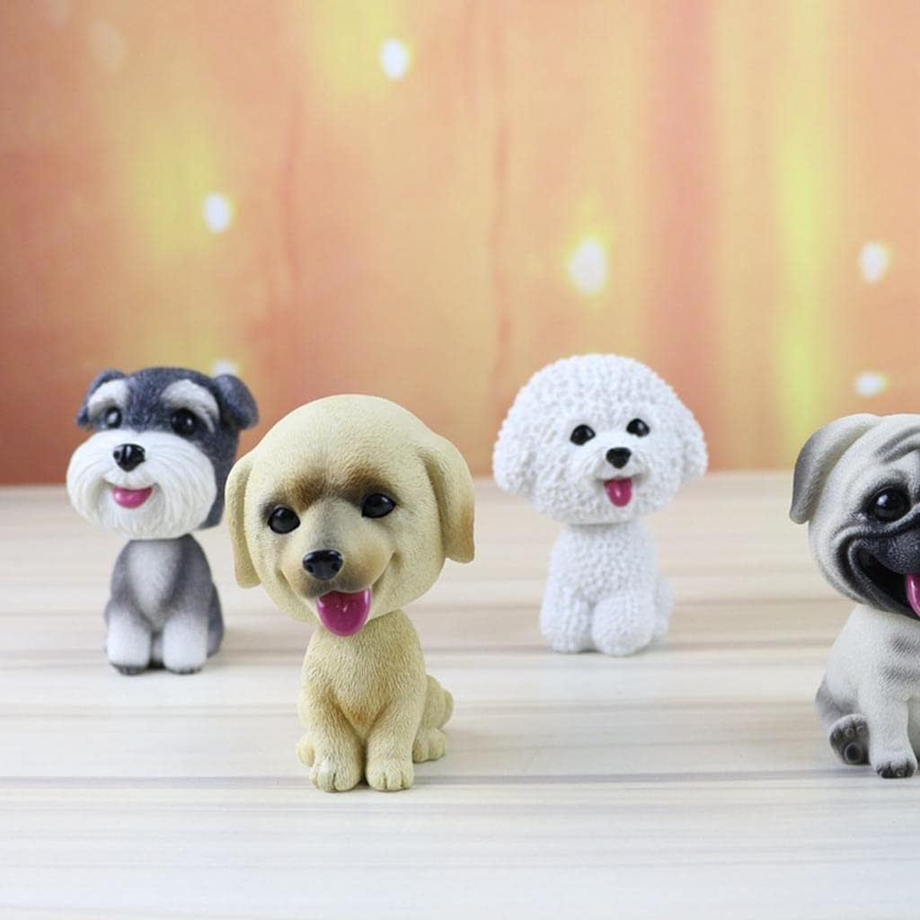 MagiDeal Hund Wackelfiguren für Auto, Auto Nette Nicken Schütteln Kopf Hund Wackelhund, Bobblehead H