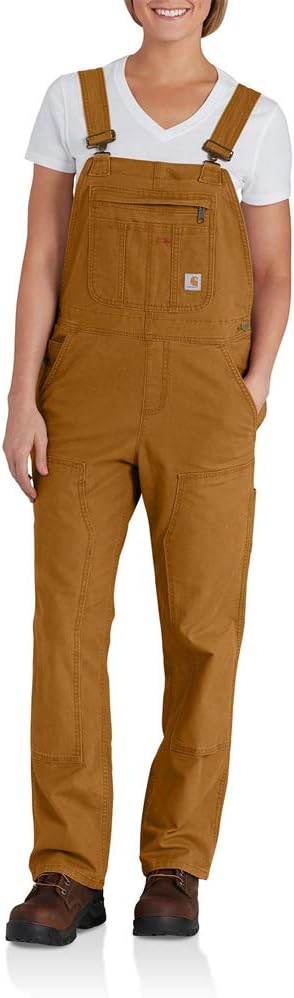 Carhartt Damen Rugged Flex Loose Fit Canvas Lätzchen Overalls XS Carhartt Brown, XS Carhartt Brown