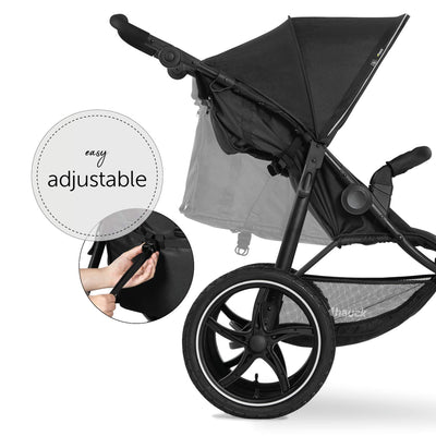 Hauck Kinder Buggy Runner 2, Grosse Luftreifen 3 Rad, Bis 25 kg, mit Liegefunktion und Netzfenster,