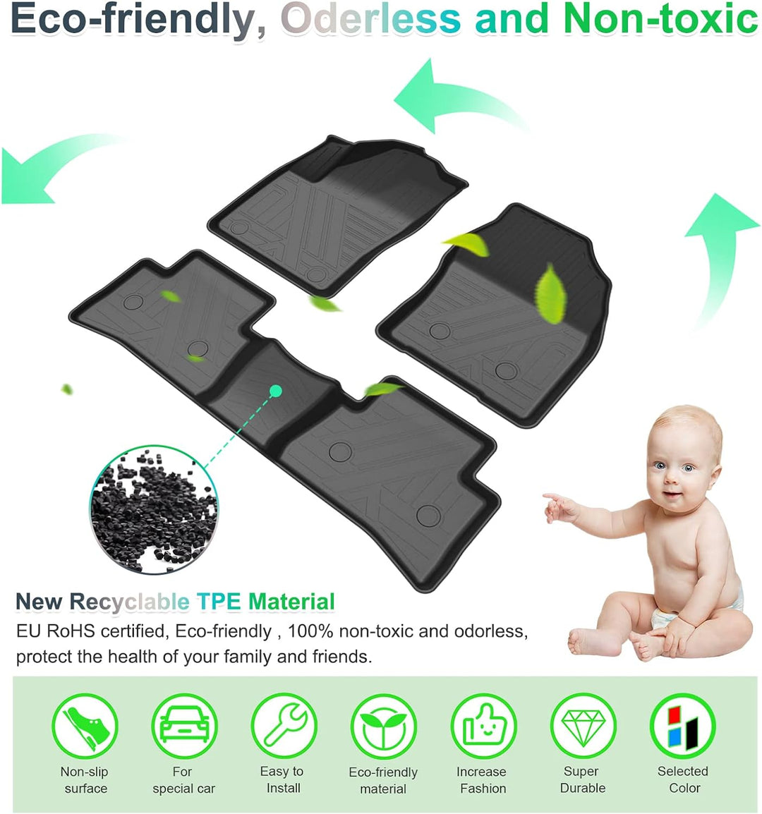 GAFAT Toyot-a C-HR 2016-2023 Fussmatten, CHR Fussmatten Gummimatten Original, 3D-Scannen TPE Hoher R