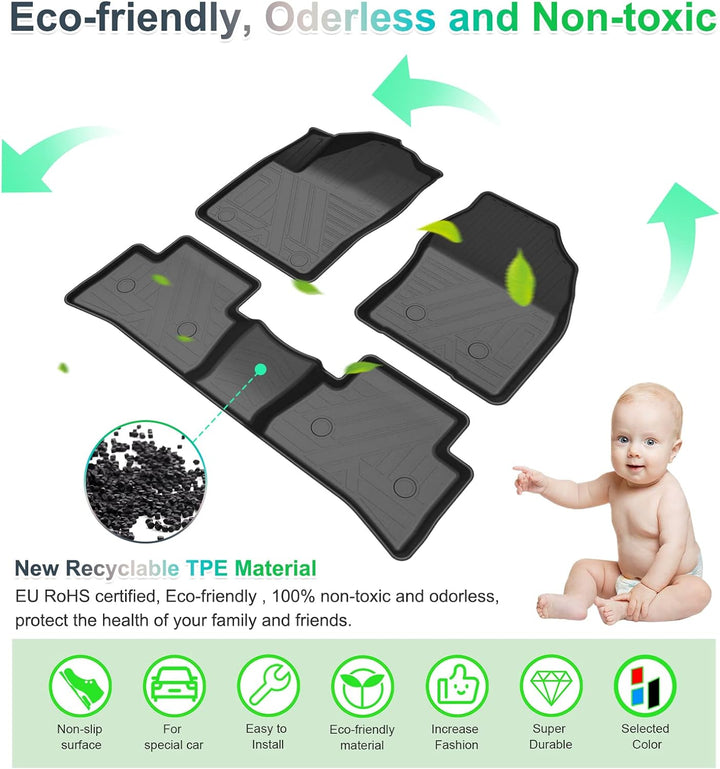 GAFAT Toyot-a C-HR 2016-2023 Fussmatten, CHR Fussmatten Gummimatten Original, 3D-Scannen TPE Hoher R