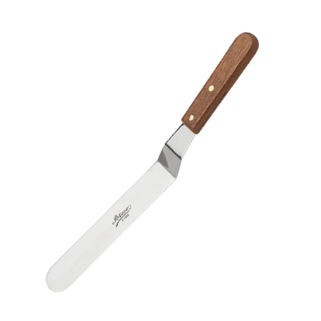 Ateco Offset-Spatel mit 24 cm Edelstahlklinge, Holzgriff Offset – 24,8 cm Spatel, Offset – 24,8 cm S