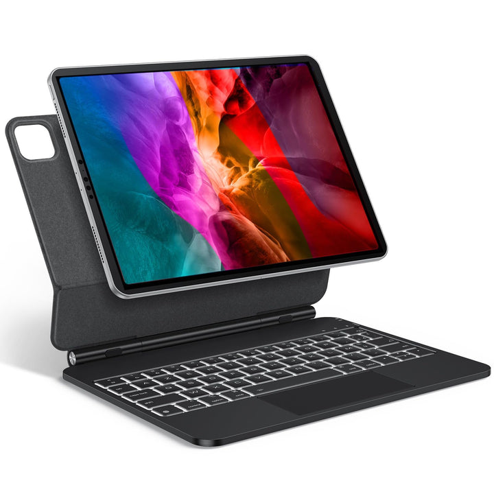 TECURS Tastatur Schutzhülle AZERTY für iPad Air 5 2022/Air 4 2020 10,9 Zoll mit Trackpad für iPad Pr