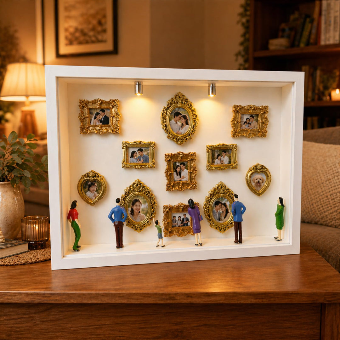 DIY Mini Museum Silhouette Box, DIY Mini Museum Bilderrahmen, Mini Bilderrahmen Vintage, Set mit 11