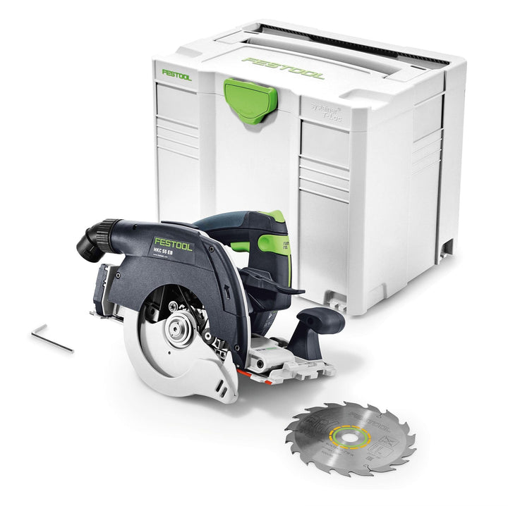 Festool Akku-Handkreissäge HKC 55 EB Li-Basic Basic ohne Akkus, Ladegerät, Basic ohne Akkus, Ladeger