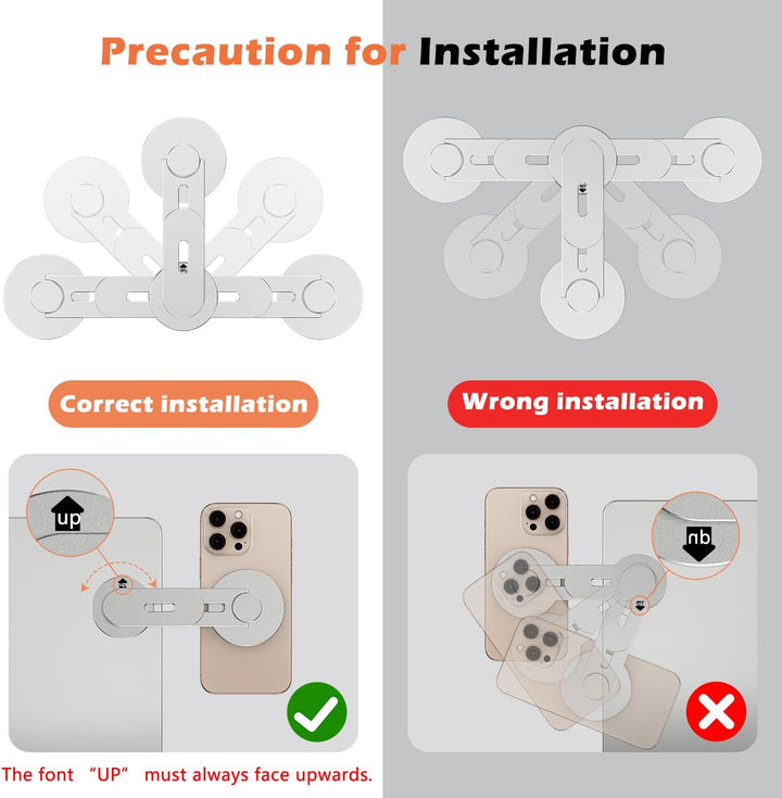 Magnetische Laptop Handy Ständer [110° Faltbar & 180° Einstellbare], Metall Handyhalterung Kompatibe
