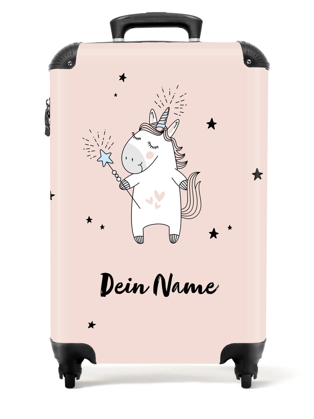 NoBoringSuitcases.com® Kinderkoffer Mädchen - Koffer Kinder - Hartschalenkoffer Einhorn - Reisekoffe