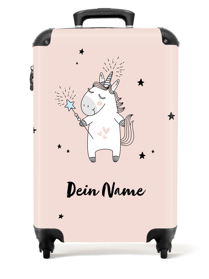 NoBoringSuitcases.com® Kinderkoffer Mädchen - Koffer Kinder - Hartschalenkoffer Einhorn - Reisekoffe