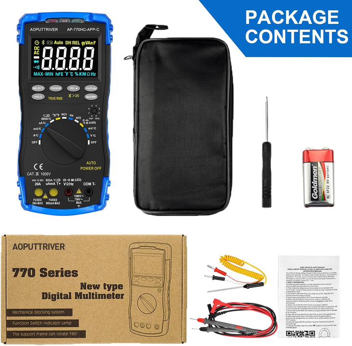 Multimeter Digital AP-770HC-APP 6000Counts Auto/Manueller Bereich Strommessgerät Multi Tester NCV St