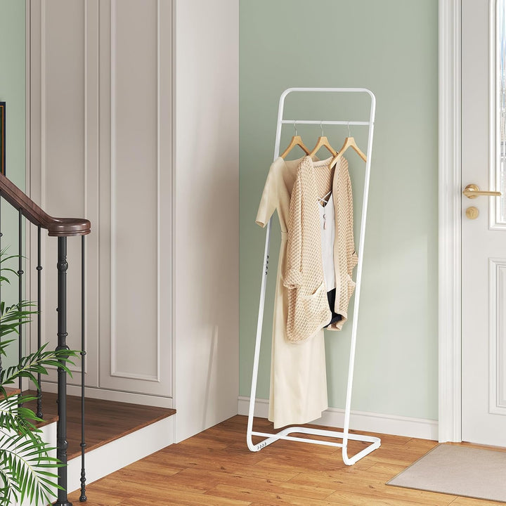 WOLTU Kleiderständer, Garderobenständer L Form, Jackenständer platzsparend, schmale Standgarderobe,