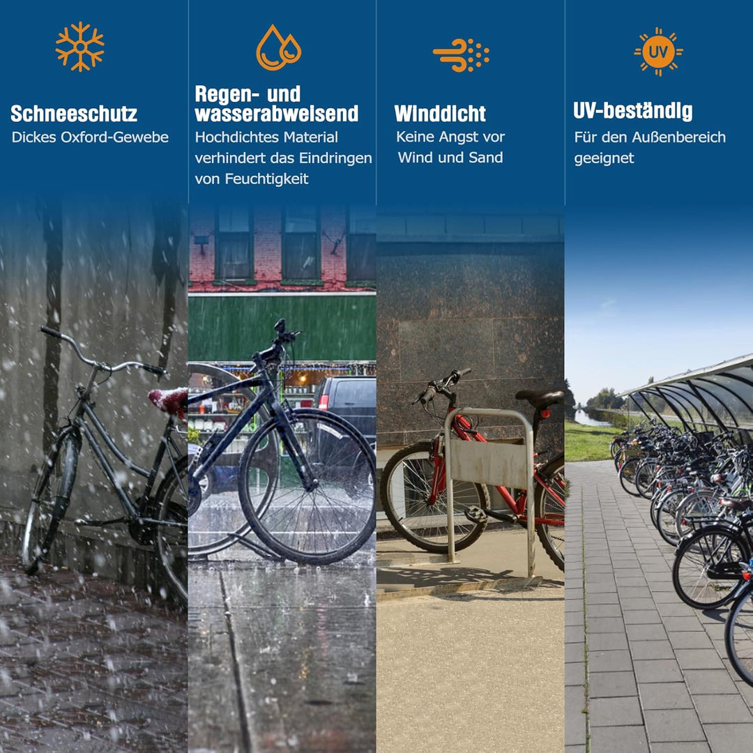 toptrek Fahrradabdeckung wasserdicht, Fahrradgarage 420D Hochwertige Qualität Oxford-Gewebe, Regensc
