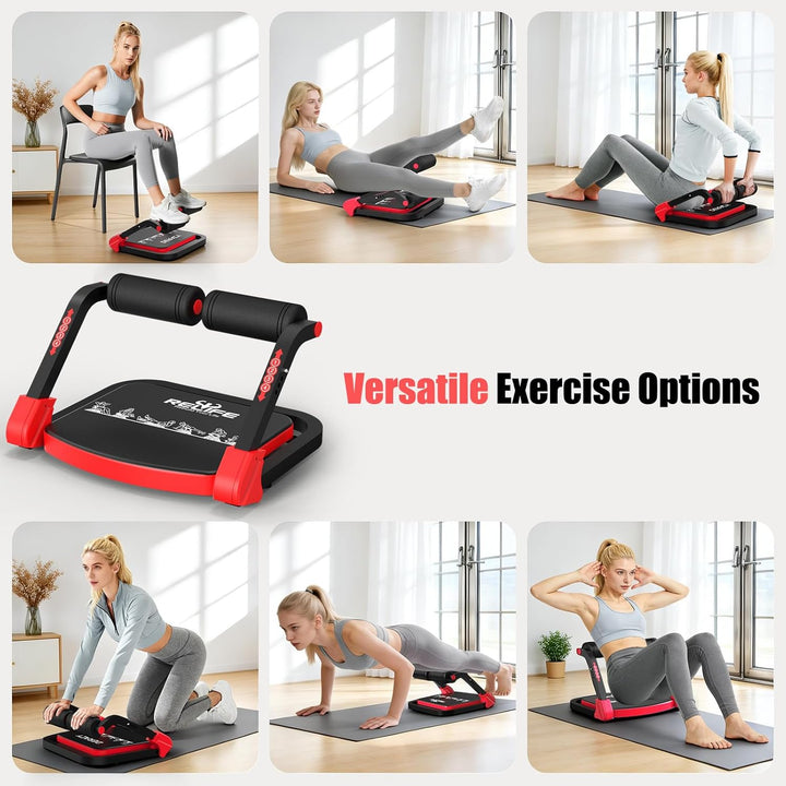 RELIFE REBUILD YOUR LIFE Bauchmuskeltrainer Bauchtrainer für Zuhause Gerät Zusammenklappbar & 3 Wide