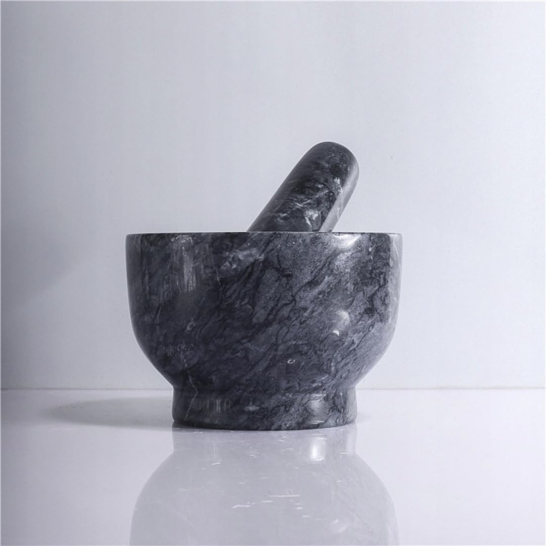 Montessa Mörser mit Stössel aus massivem Granit, ideal zum Mahlen von Gewürzen &amp; Kräutern
