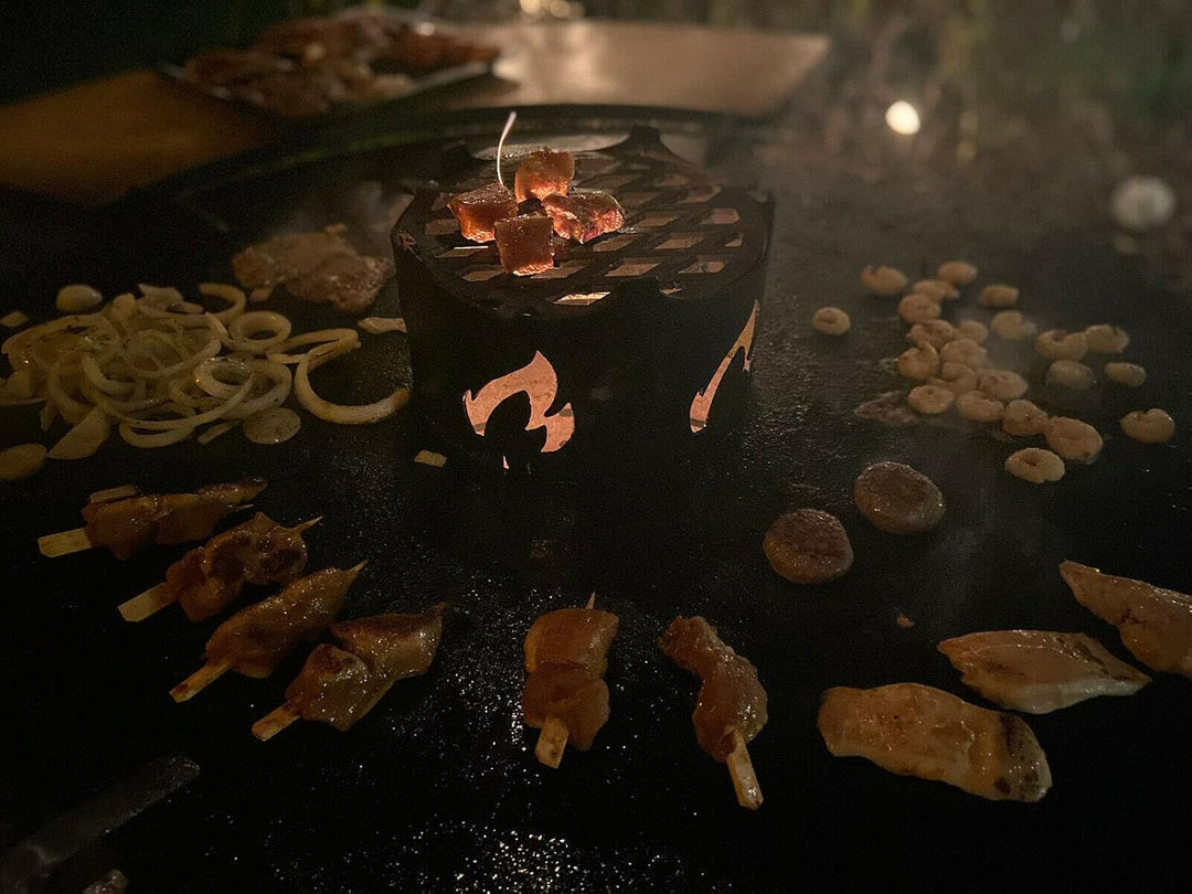 Wok Aufsatz für Feuerplatte Wok Krone Dutch Oven Grilleinsatz Grill #05