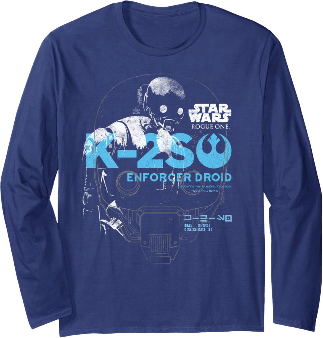 Star Wars Rogue One K2-SO Enforcer Droid Portrait Langarmshirt