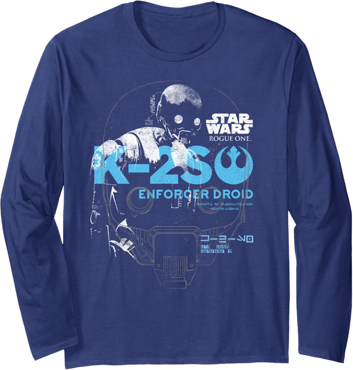 Star Wars Rogue One K2-SO Enforcer Droid Portrait Langarmshirt