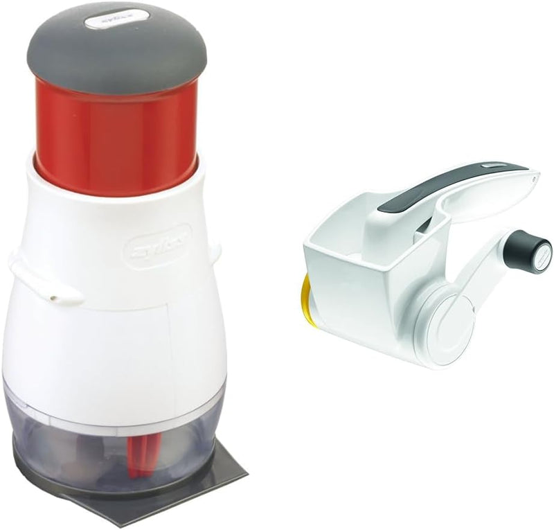 Zyliss E10402 Zick Zick 2 Gemüseschneider, Kunststoff & Classic Käsereibe E900010 mit Edelstahl-Fein
