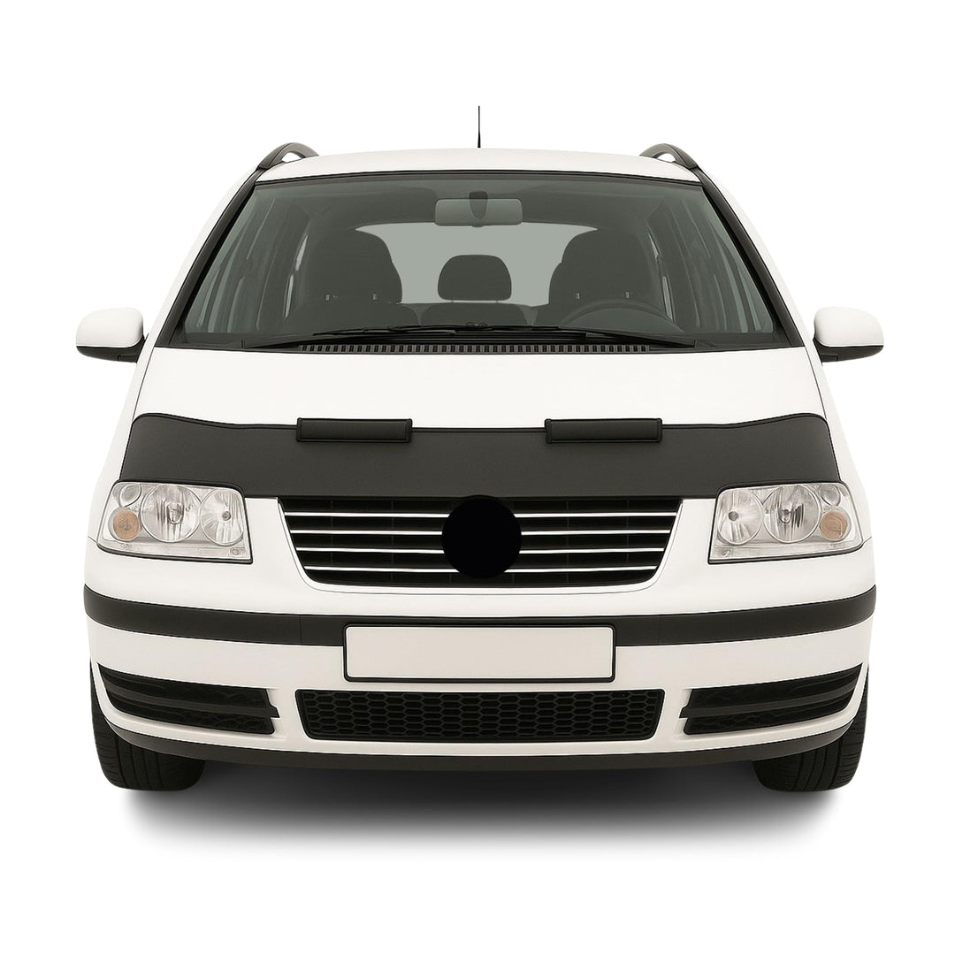 OMAC Haubenbra Steinschlagschutz Bonnet Bra kompatibel mit VW Sharan 7M9 2000-2010 Schwarz Halb Schw