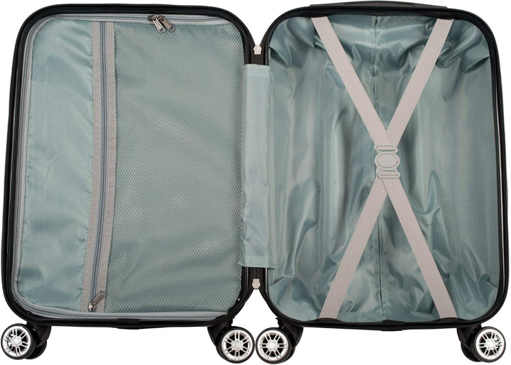 Cahoon - Hartschalen-Koffer Trolley Handgepäck Reisekoffer Kofferset 4 Rollen M-L-XL-Set 201 (dunkel